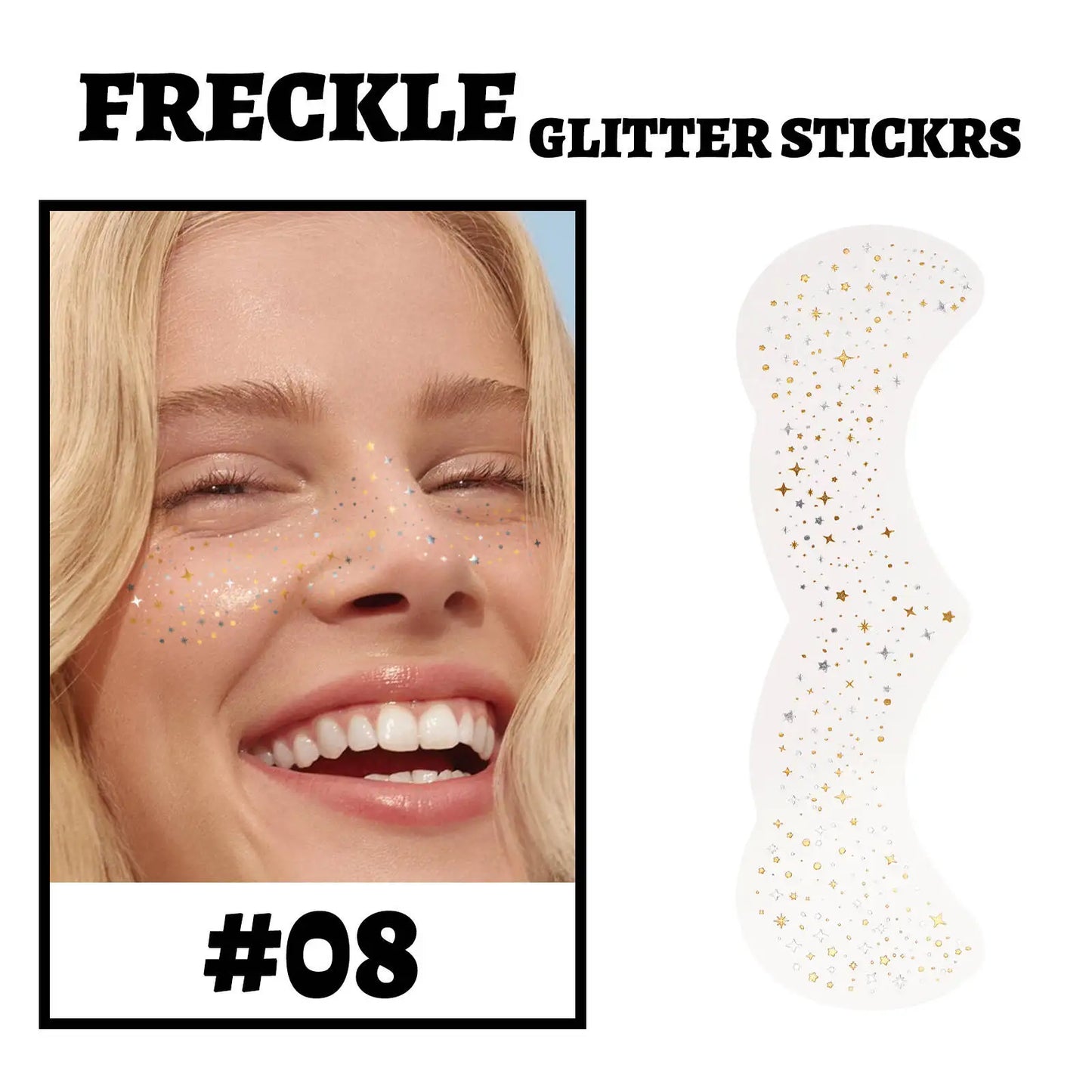 MLSMILE Gold Stamping Tattoo Waterproof Glitter Stars Butterflies Party Stage Performance Freckle Stickers 2025 New