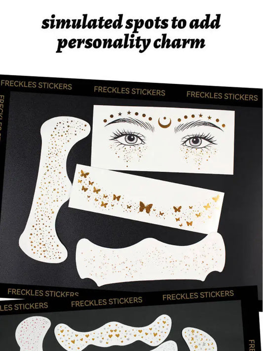 MLSMILE Gold Stamping Tattoo Waterproof Glitter Stars Butterflies Party Stage Performance Freckle Stickers 2025 New