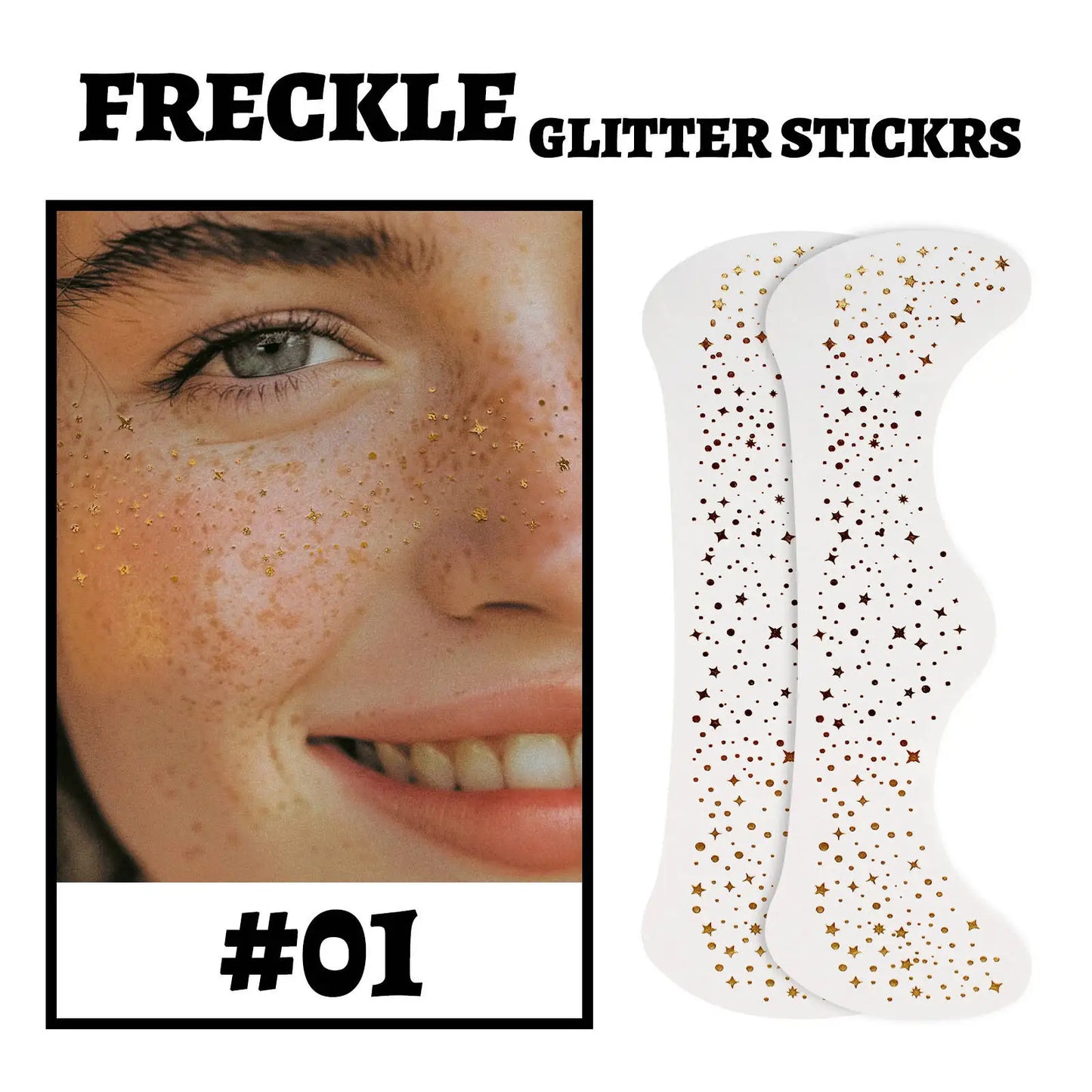 MLSMILE Gold Stamping Tattoo Waterproof Glitter Stars Butterflies Party Stage Performance Freckle Stickers 2025 New