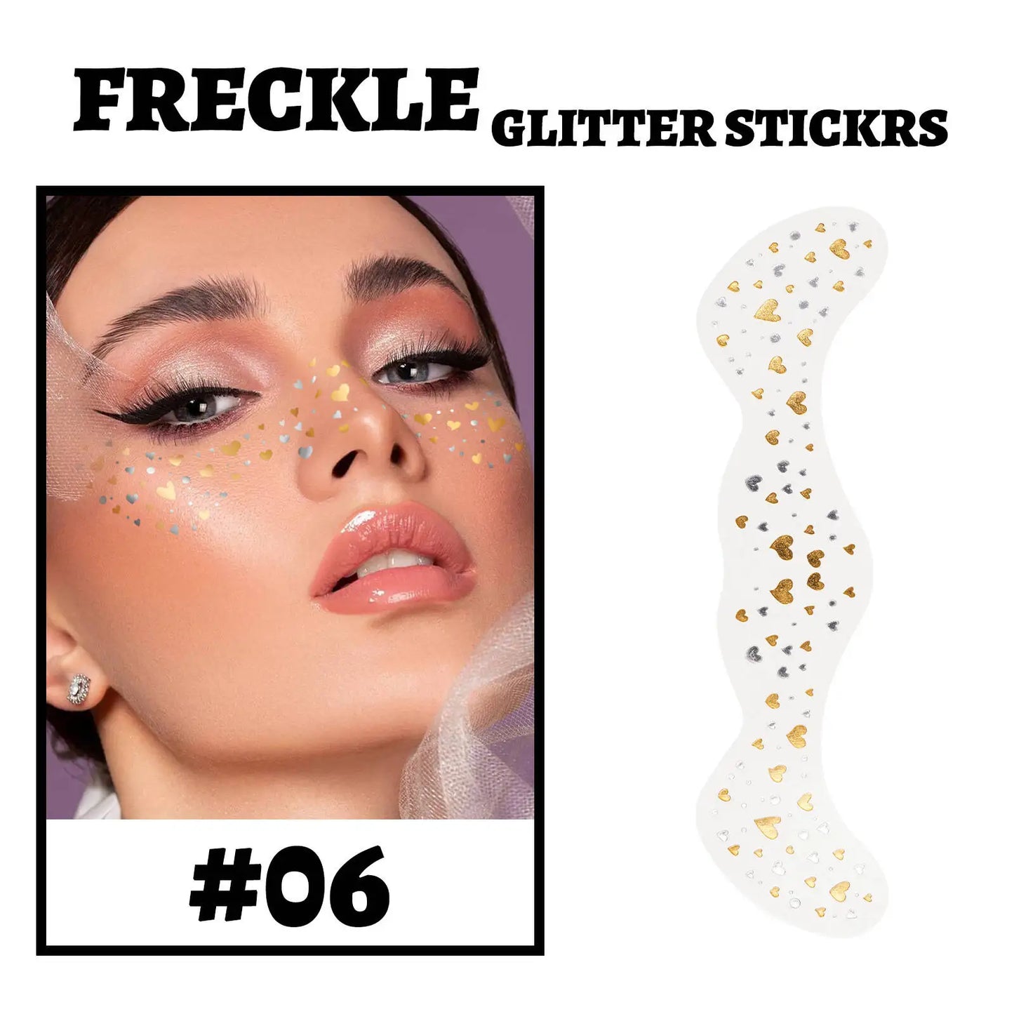 MLSMILE Gold Stamping Tattoo Waterproof Glitter Stars Butterflies Party Stage Performance Freckle Stickers 2025 New