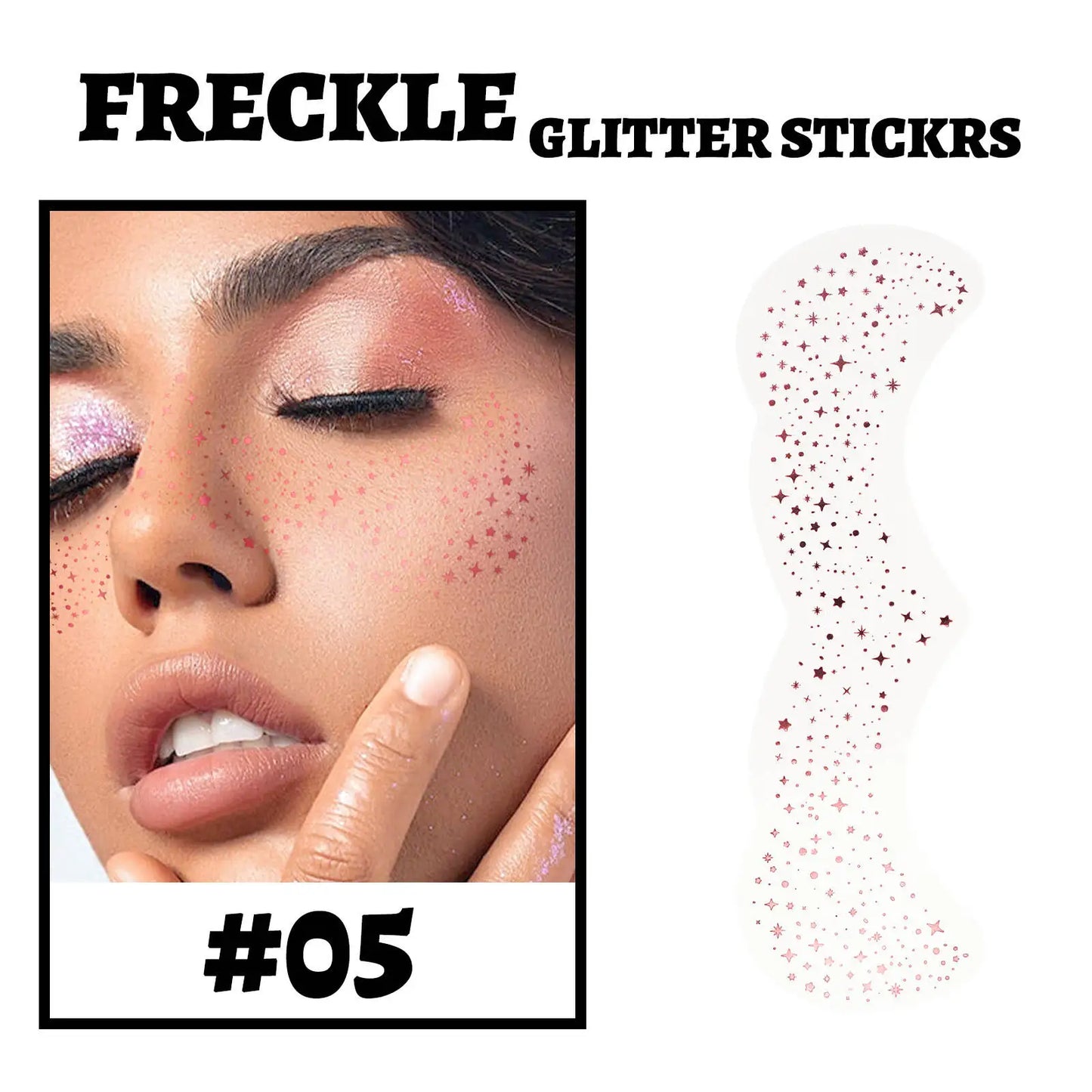 MLSMILE Gold Stamping Tattoo Waterproof Glitter Stars Butterflies Party Stage Performance Freckle Stickers 2025 New